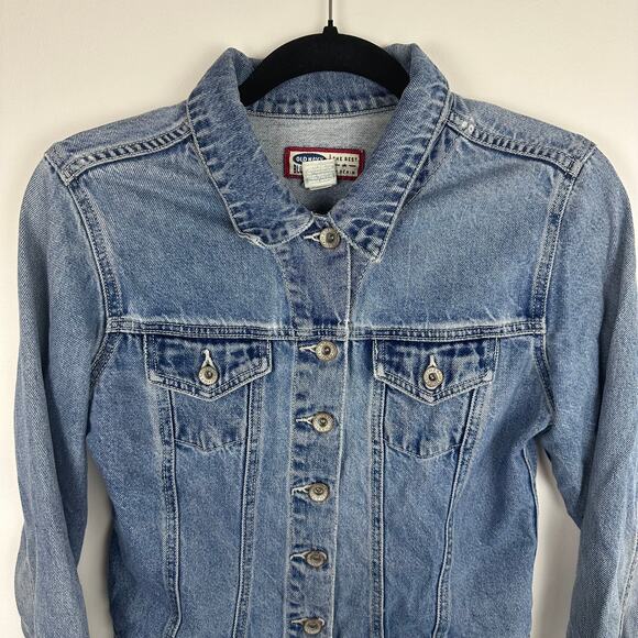 Vintage Old Navy Blue Jeans Youth 90s Y2K Retro Light Wash Denim Jean Jacket 16 - Picture 3 of 12